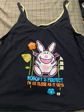 Vintage Happy Bunny “Nobody’s Perfect I’m As Close As It Gets” tank top